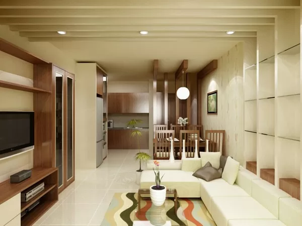 Mẫu thiết kế phòng khách đẹp cho nhà ống