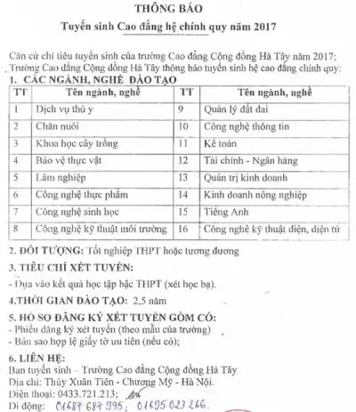 Top 8 trường cao đẳng dạy ngành nông nghiệp dễ xin được việc nhất miền Bắc