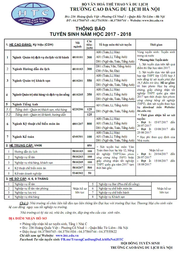 Top 10 trường cao đẳng dạy ngành du lịch dễ xin được việc nhất miền Bắc