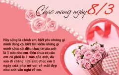 Top 10 câu chúc hài hước nhất ngày 8/3