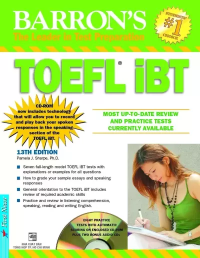Top 6 tựa sách hay về luyện thi Toefl được nhiều người mua nhất hiện nay