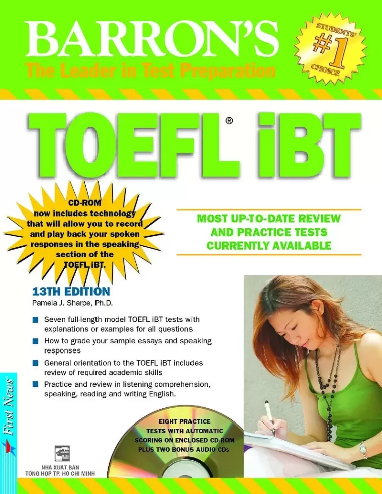 Top 6 tựa sách hay về luyện thi Toefl được nhiều người mua nhất hiện nay