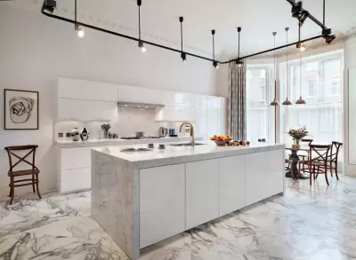 Top 8 cách thiết kế bếp đại hiện đại với đá granite và đá tự nhiên