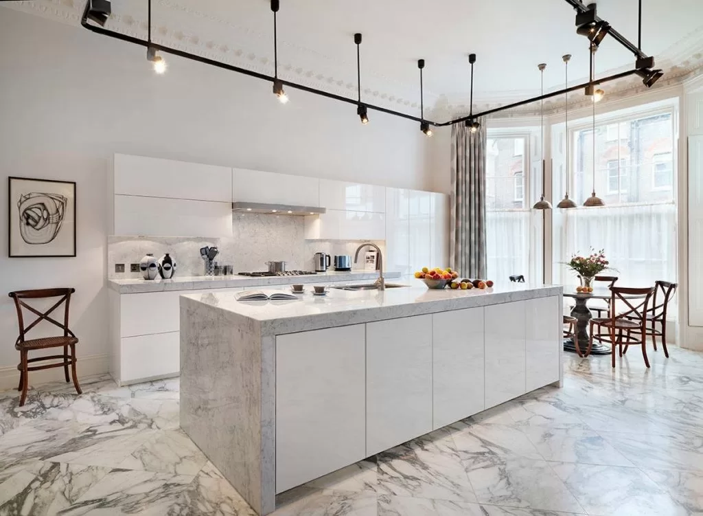 Top 8 cách thiết kế bếp đại hiện đại với đá granite và đá tự nhiên